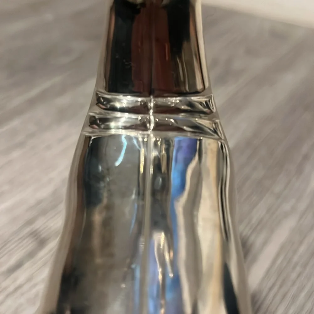 Vintage Williams Sonoma silver reindeer candle holder